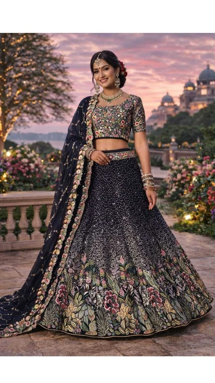 Royal Blue Lehenga