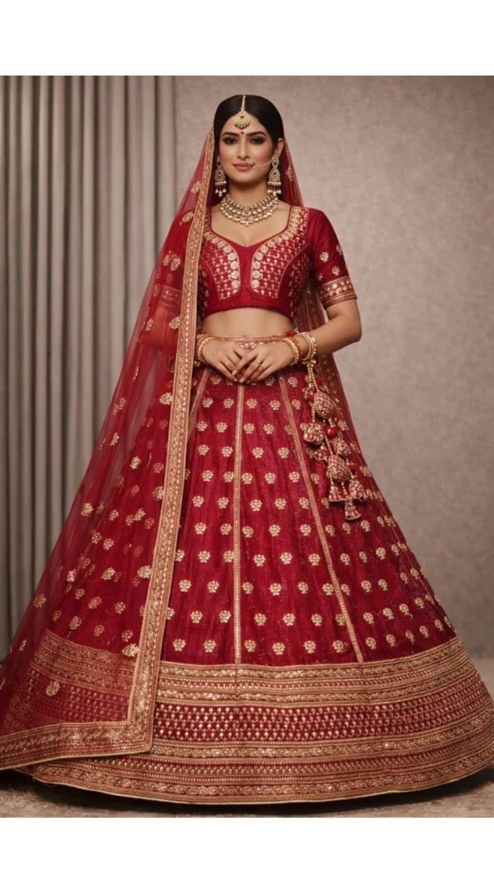 Scarlet Zari Lehenga
