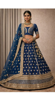 Navy Zari Lehenga