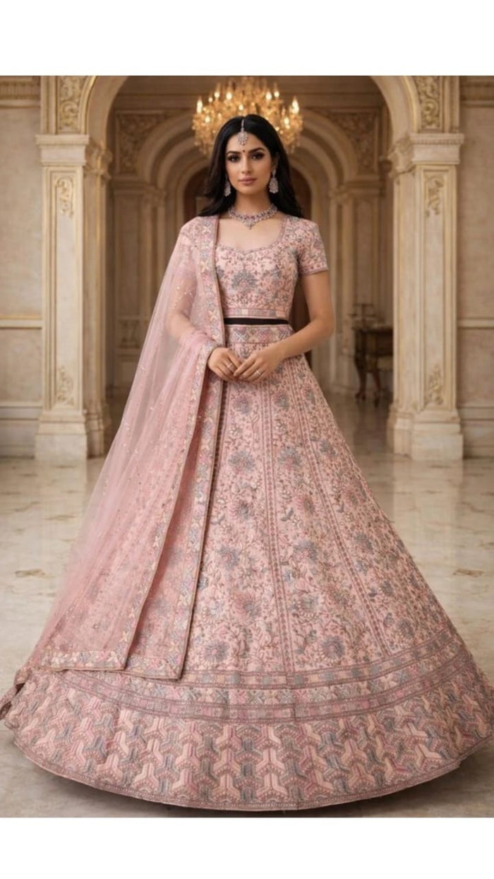 Blush Embroidered Lehenga