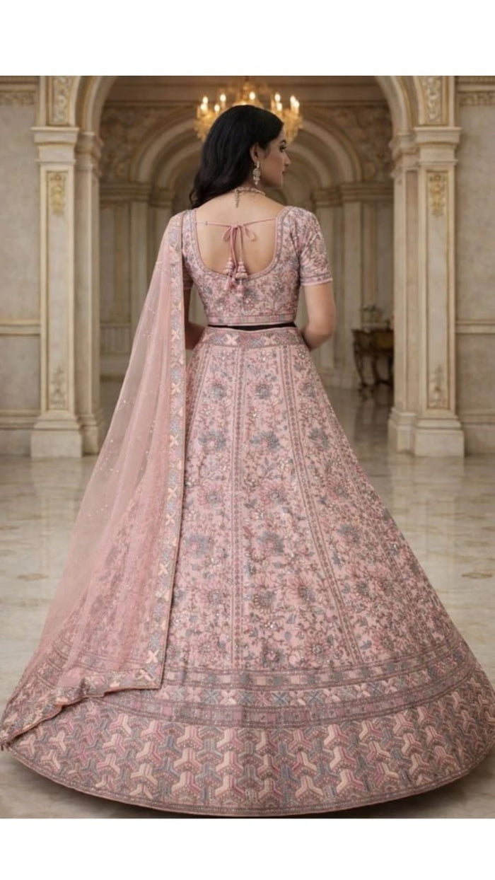 Blush Embroidered Lehenga
