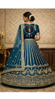Sky Blue Bridal Lehenga