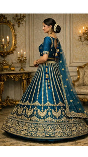 Sky Blue Bridal Lehenga