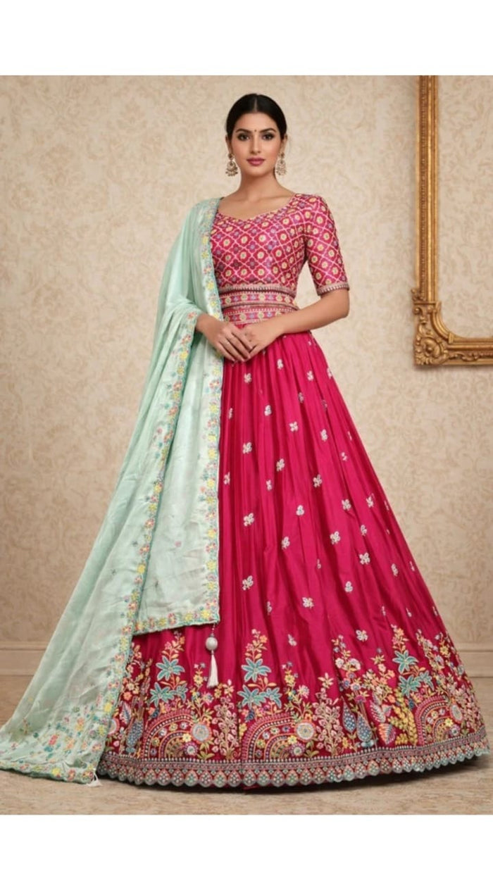 Fuchsia Festive Lehenga