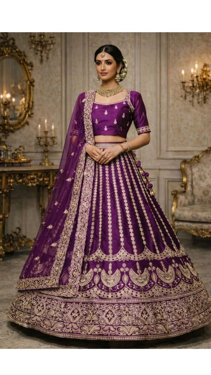Royal Plum Lehenga