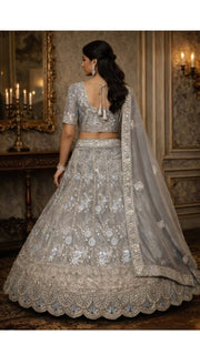 Silver Embroidered Lehenga
