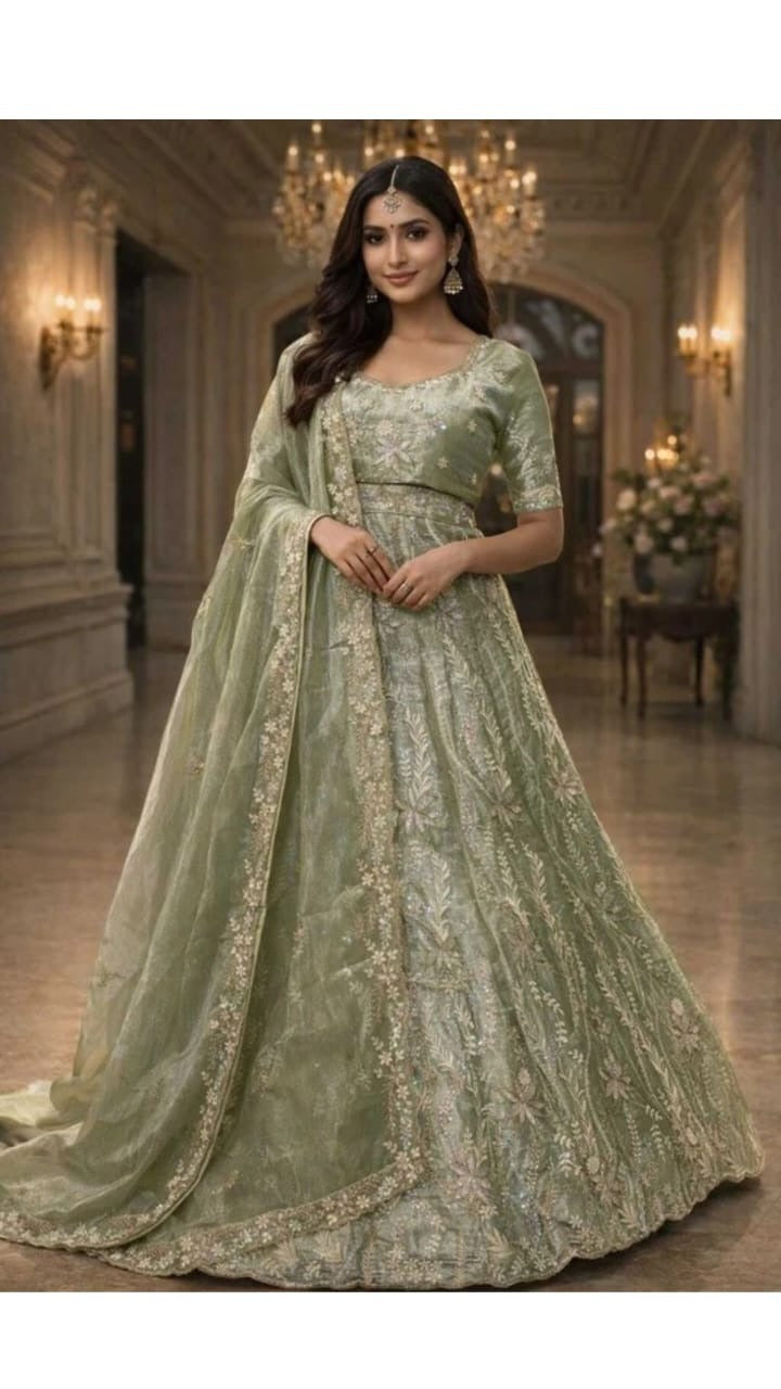 Mint Green Lehenga