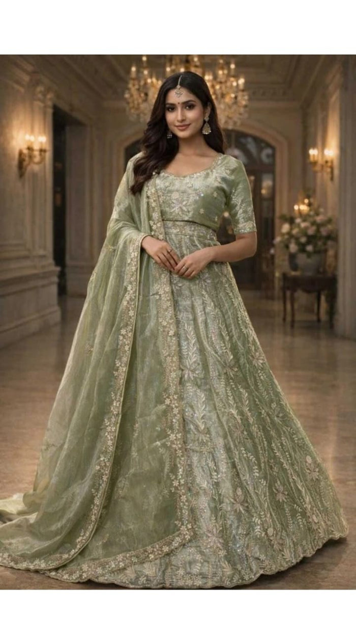 Mint Green Lehenga