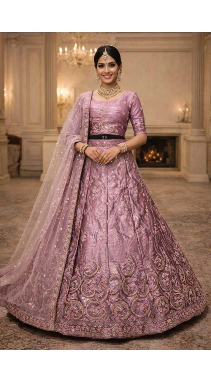 Violet Zari Lehenga