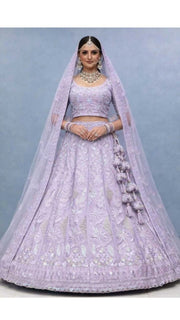Lilac Bridal Lehenga
