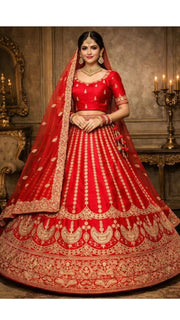 Red Heritage Lehenga