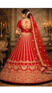 Red Heritage Lehenga